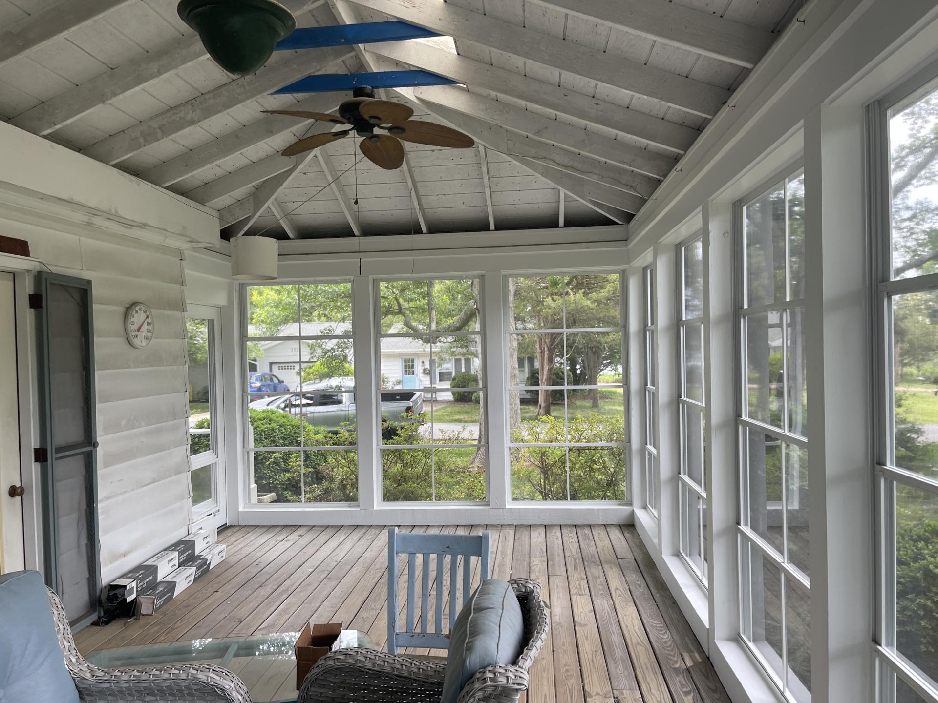 Screened Porch Structural Restoration & EZ Breeze Conversion