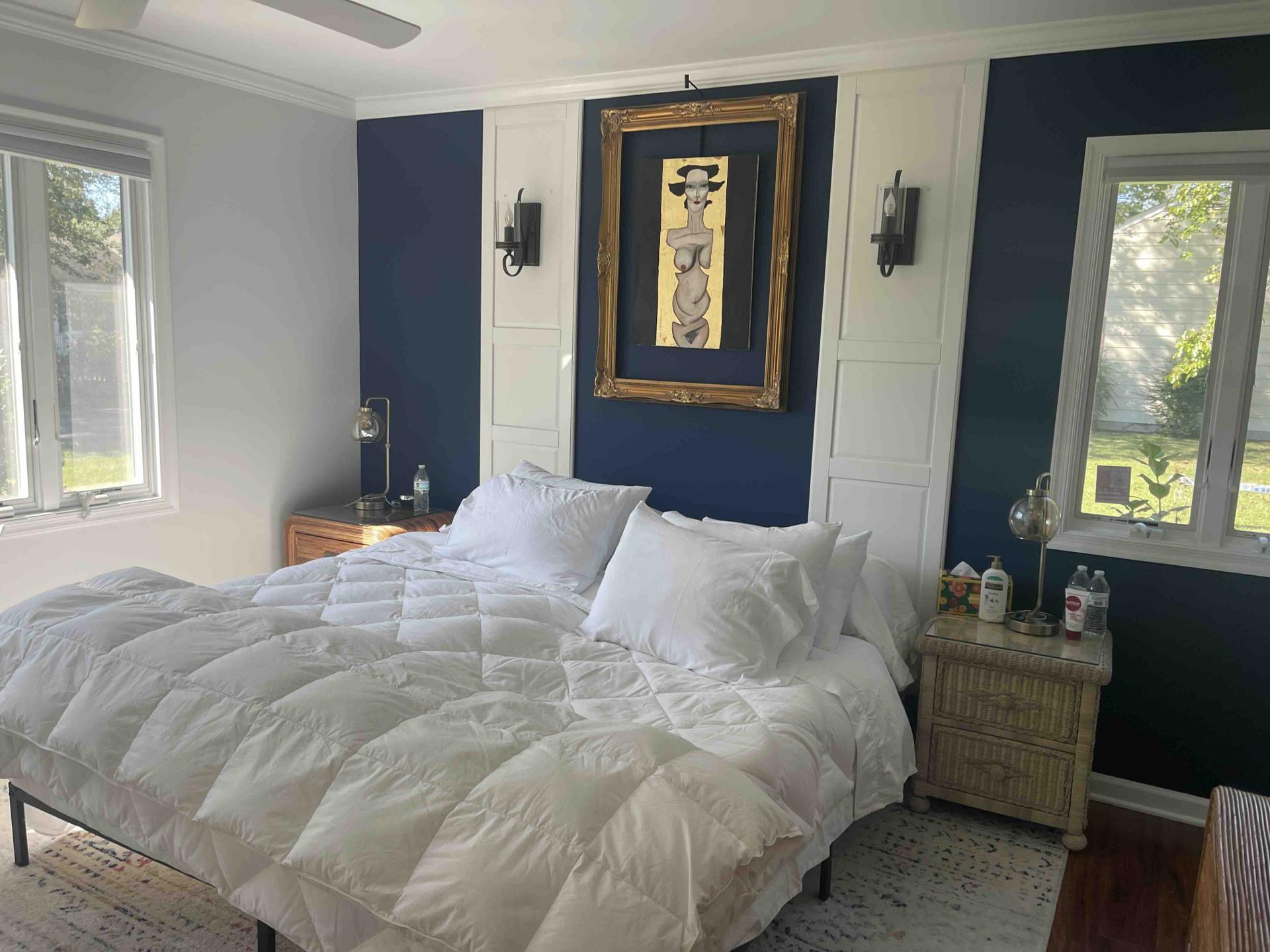 Primary Bedroom Transformation with Custom Feature Wall